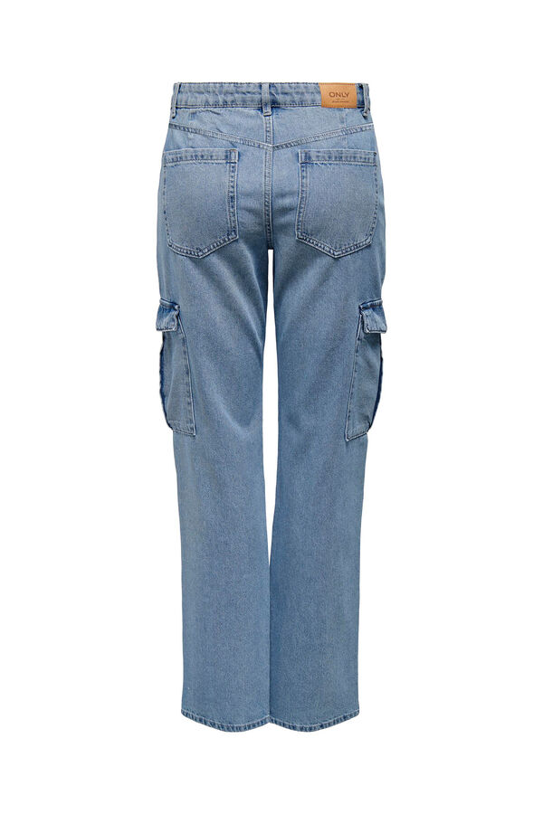 Only Cargo-Jeans hoher Bund azul
