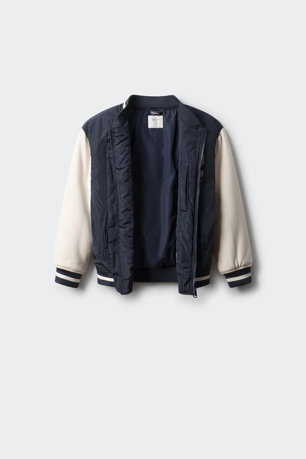 Springfield Kids Jaqueta de beisebol universit&aacute;ria masculina azul