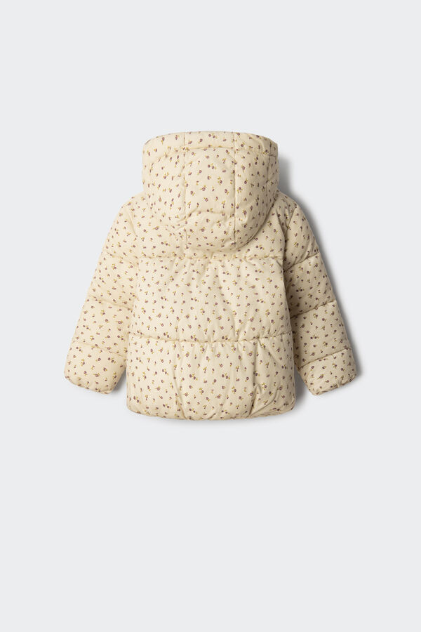 Springfield Kids Chaqueta acolchada pana flores ni&ntilde;a beige