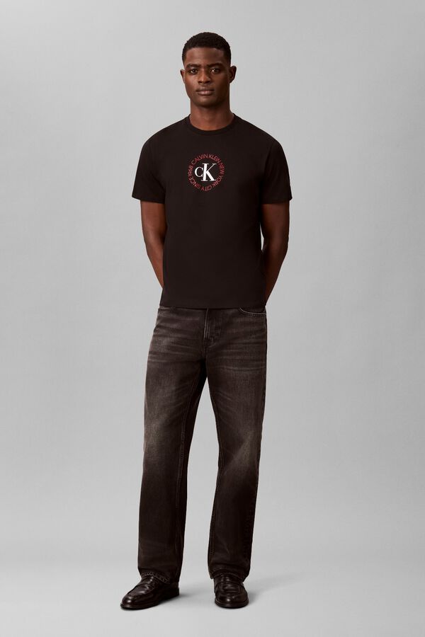 CK Jeans Camiseta easy fit negro