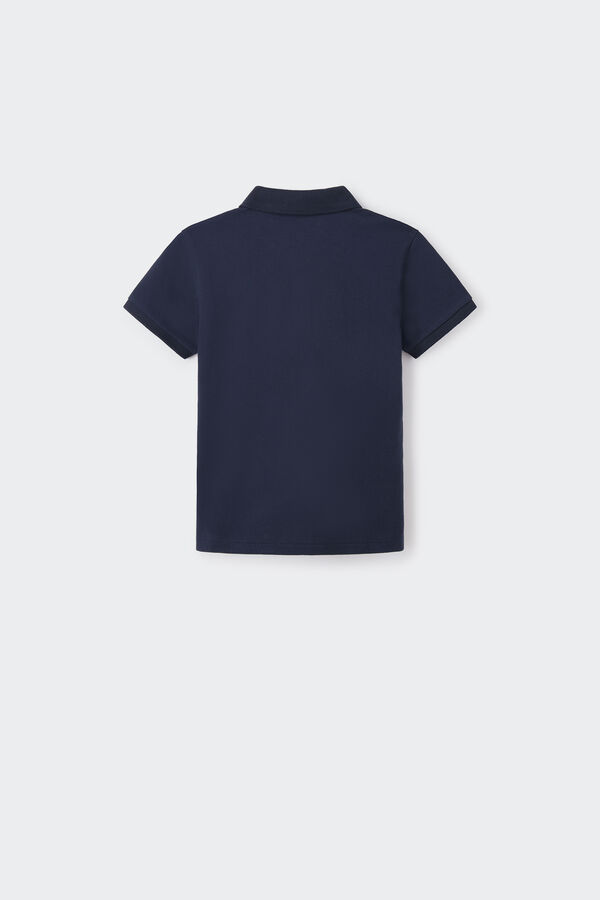 Springfield Kids Polo b&aacute;sico logo menino azul