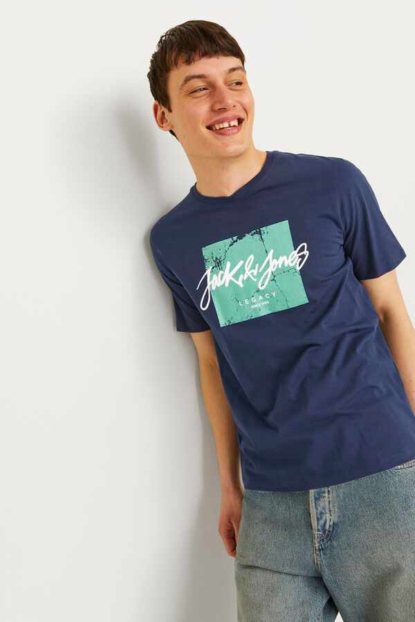 Jack & Jones Camiseta est&aacute;ndar fit azul