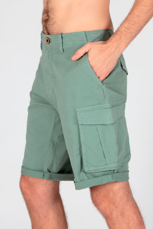 Brave Soul Short cargo con siete bolsillos kaki