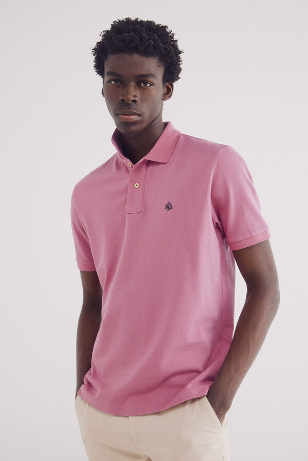 Springfield Polo piqu&eacute; b&aacute;sico regular fit rosa