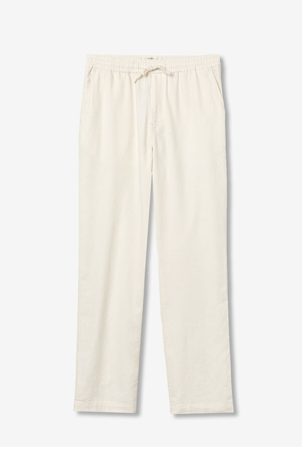 Tiffosi Pantal&oacute;n efecto lino relaxed beige