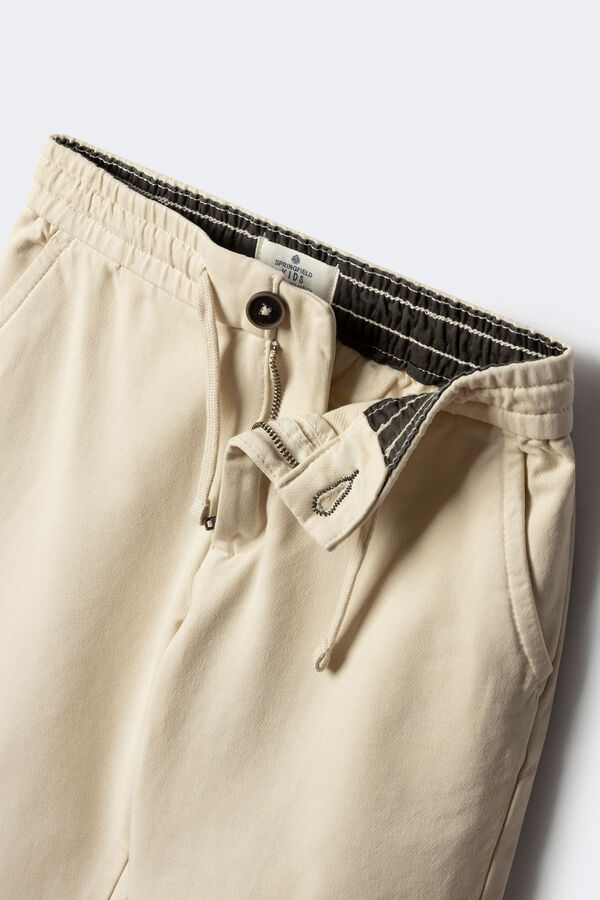 Springfield Kids Cal&ccedil;as cal&ccedil;as chino confort&aacute;veis ​​e justas para meninos branco