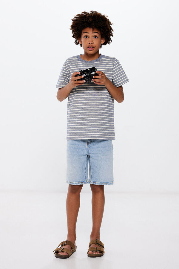 Springfield Kids Bermudas denim claro rapaz azul