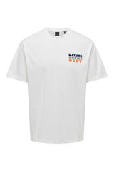 Only & Sons T-shirt algod&atilde;o org&acirc;nico branco