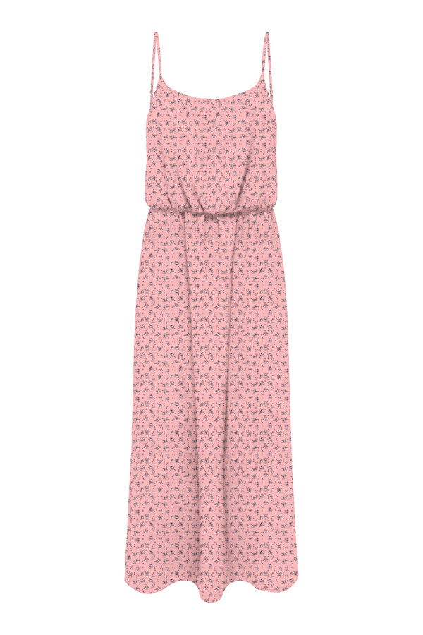 Only Vestido comprido com al&ccedil;as rosa