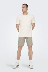 Only & Sons Bermuda estampado mini marr&oacute;n