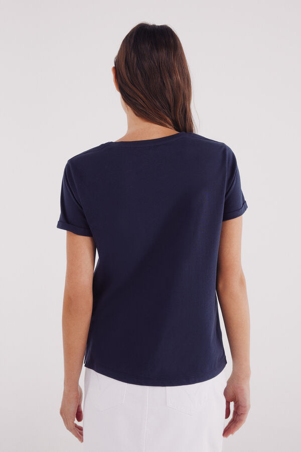 Springfield Camiseta gr&aacute;fica azul