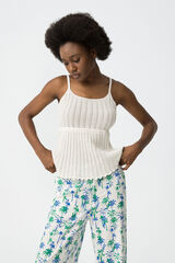 Tiffosi Top perforado blanco