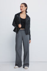 Springfield Pantalones jogger rayas lurex gris