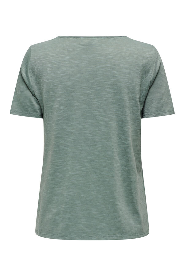 JDY Camiseta de renda renda manga curta verde