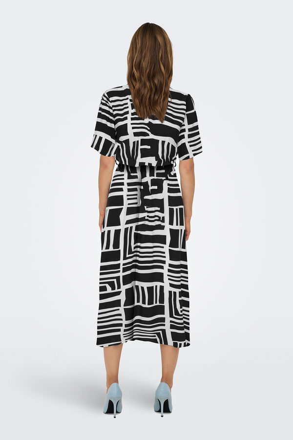 JDY Vestido midi camisero azul