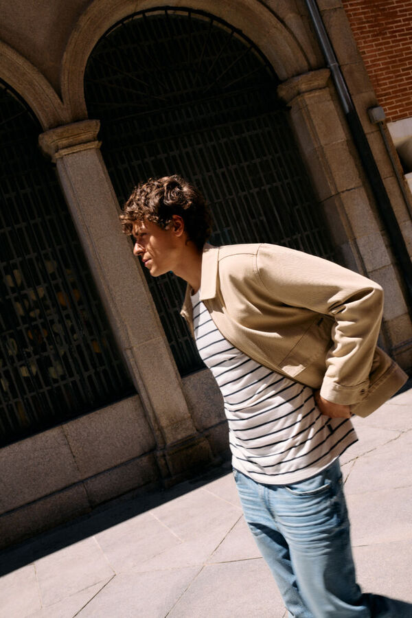 Springfield Cazadora algod&oacute;n lavada beige