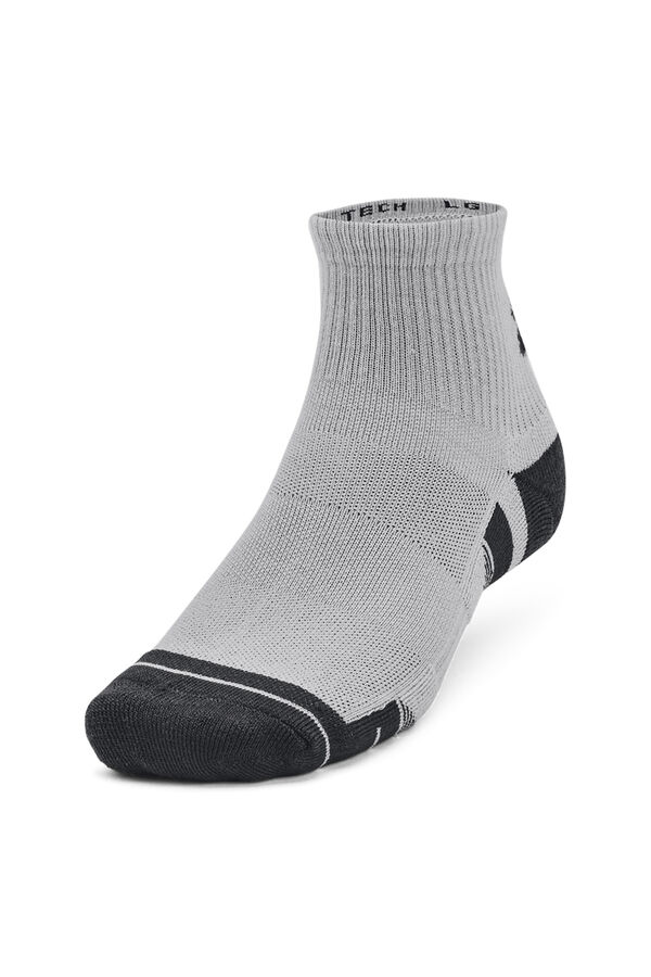 Under Armour Pacote com 3 meias cano curto masculinas cinzento