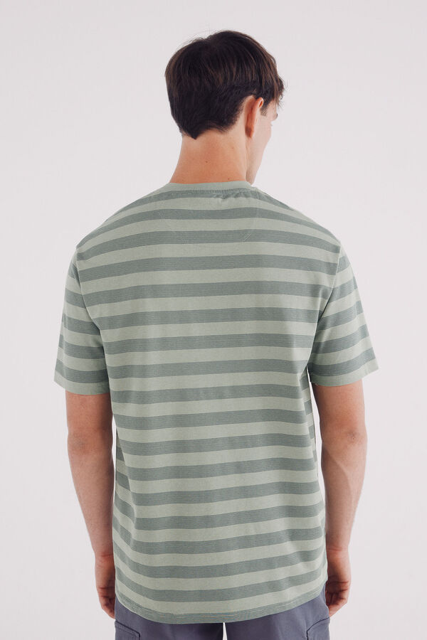 Springfield Camisola microrriscas azul