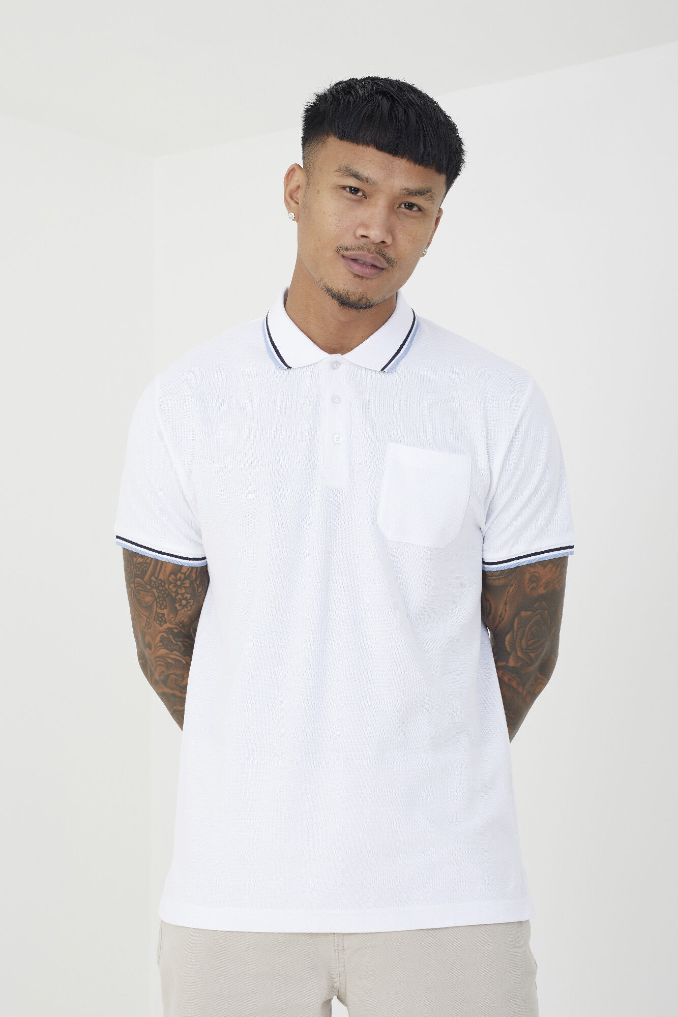 Brave Soul Polo manga curta com bolso 