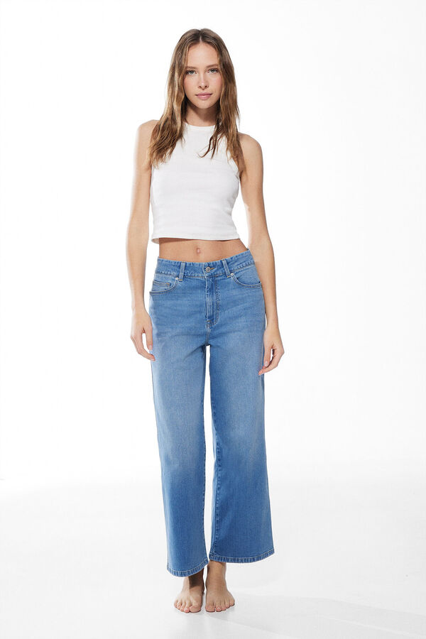 Springfield Jeans Culotte azul