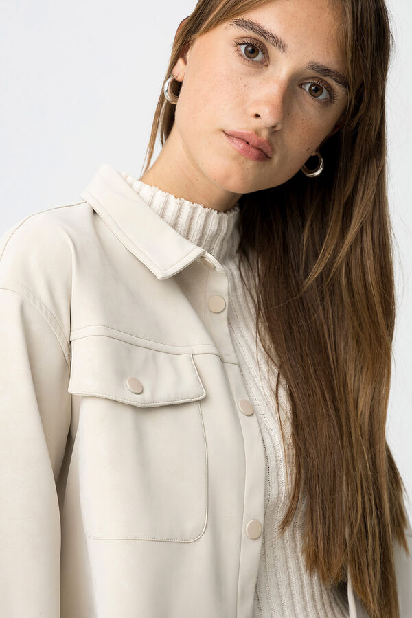 Tiffosi Camisa Con Textura Aterciopelada marfil