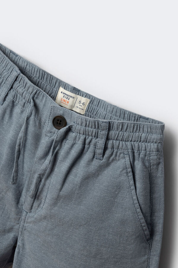Springfield Kids Bermuda lino ni&ntilde;o azul