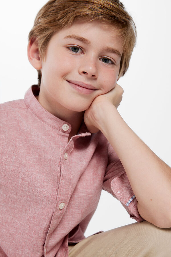 Springfield Kids Camisa lino ni&ntilde;o rosa