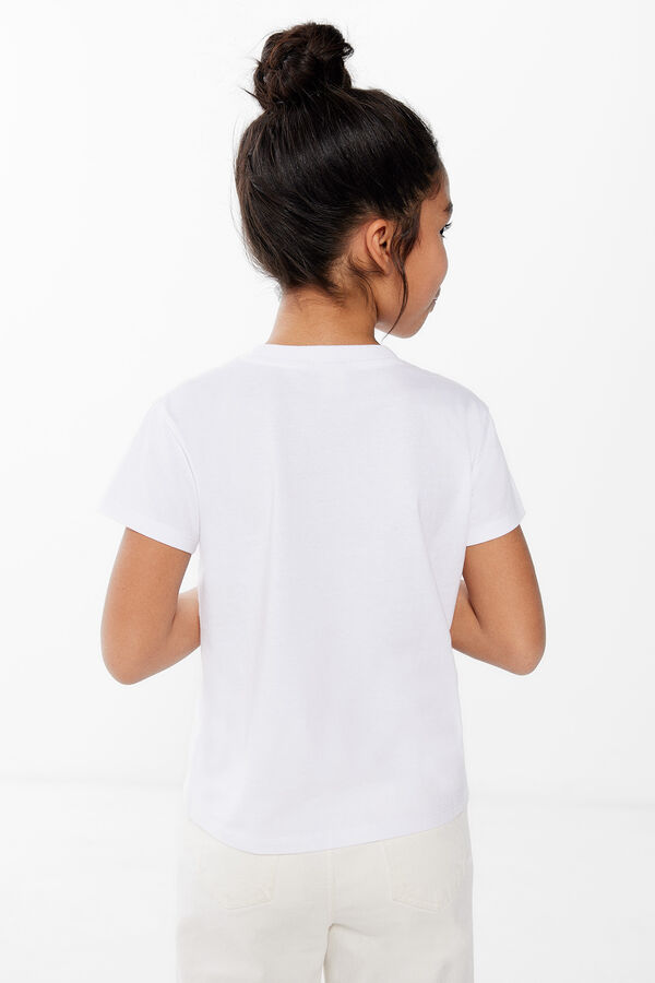 Springfield Kids T-shirt bordada menina branco