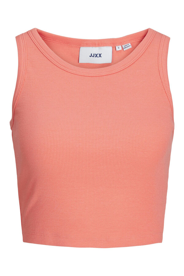Jack & Jones Top com alças caneladas vermelho