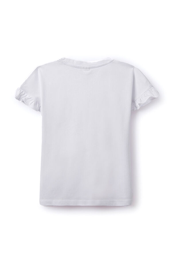 Springfield Kids Camiseta flores bici niña blanco