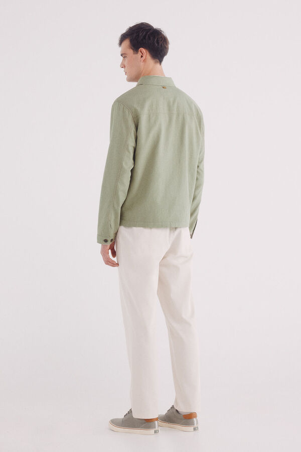 Springfield Calças slim fit espiga branco