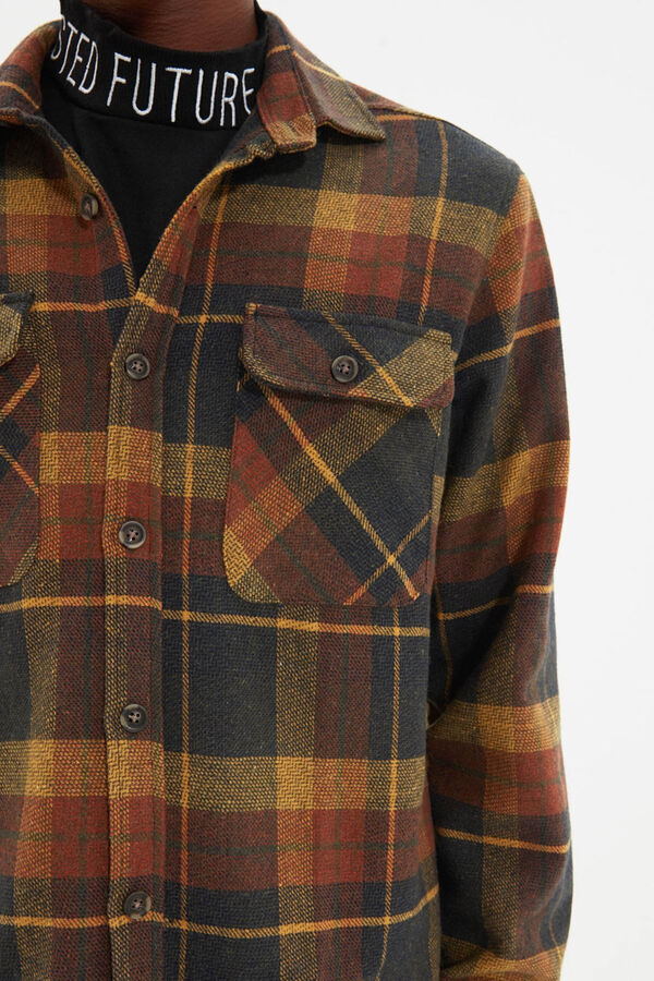 Trendyol Sobrecamisa de cuadros rojo