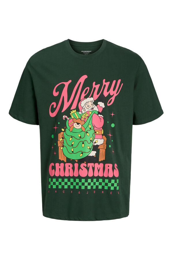 Jack & Jones Junior Camiseta de Natal de manga curta  verde