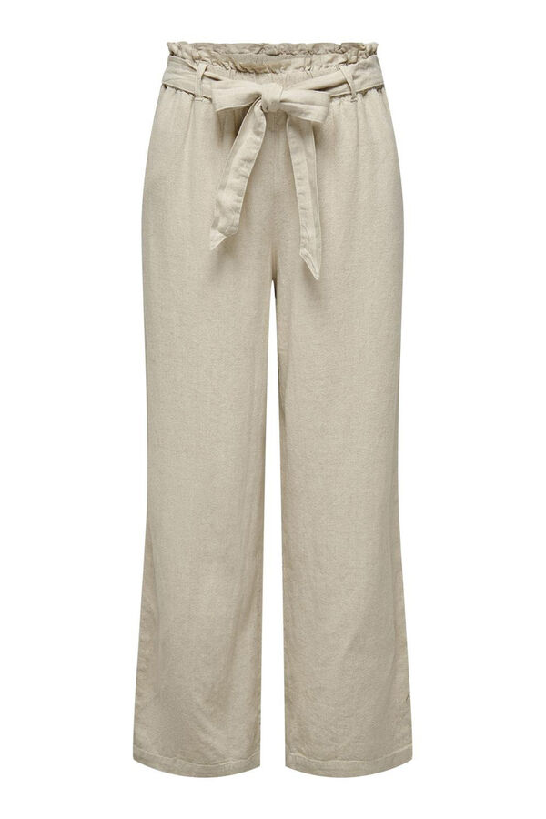 JDY Pantal&oacute;n largo de lino gris