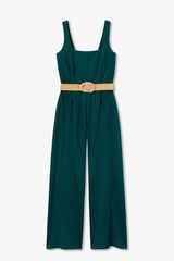 Tiffosi Mono Largo con Cintur&oacute;n Efecto Paja verde