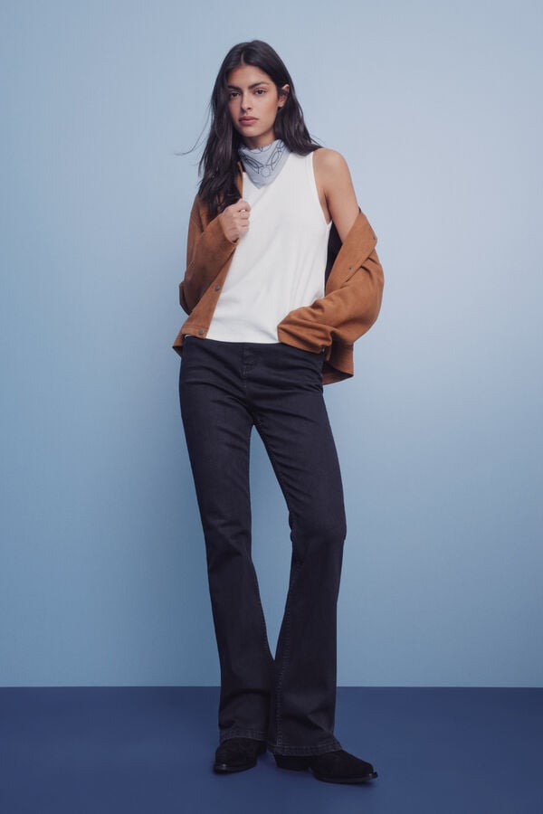 Springfield Jeans bootcut preto