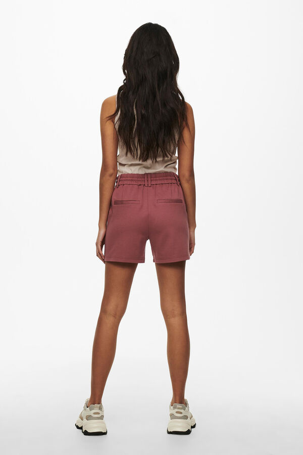 Only Short de pinzas y bolsillos rojo