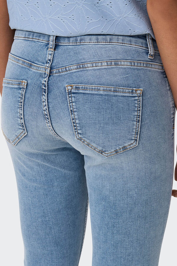 Only Jeans pirata el&aacute;stico azul