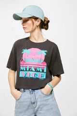 Springfield Camiseta "Miami vice" gris oscuro