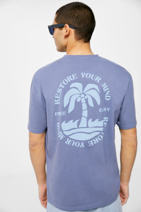 Springfield Camiseta palmera restore azul medio