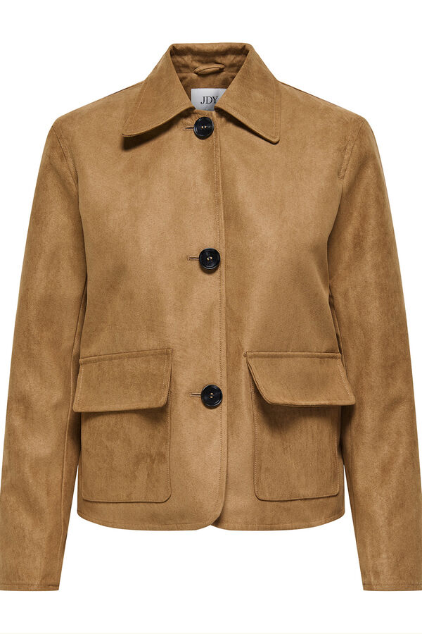 JDY Casaco de camur&ccedil;a cru