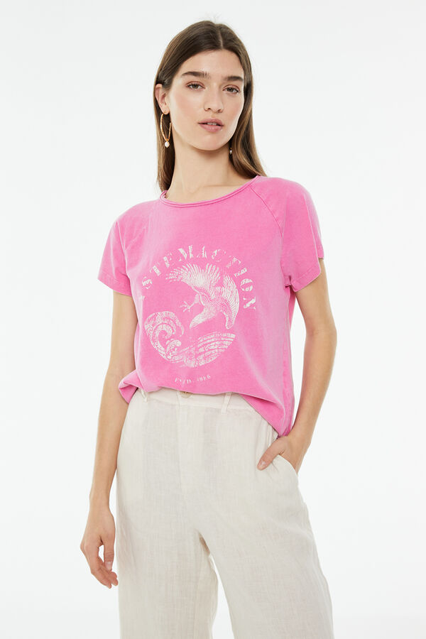 System Action Camiseta fucsia manga corta fucsia