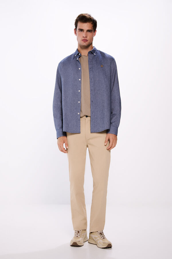 Springfield Camisa oxford coderas azul