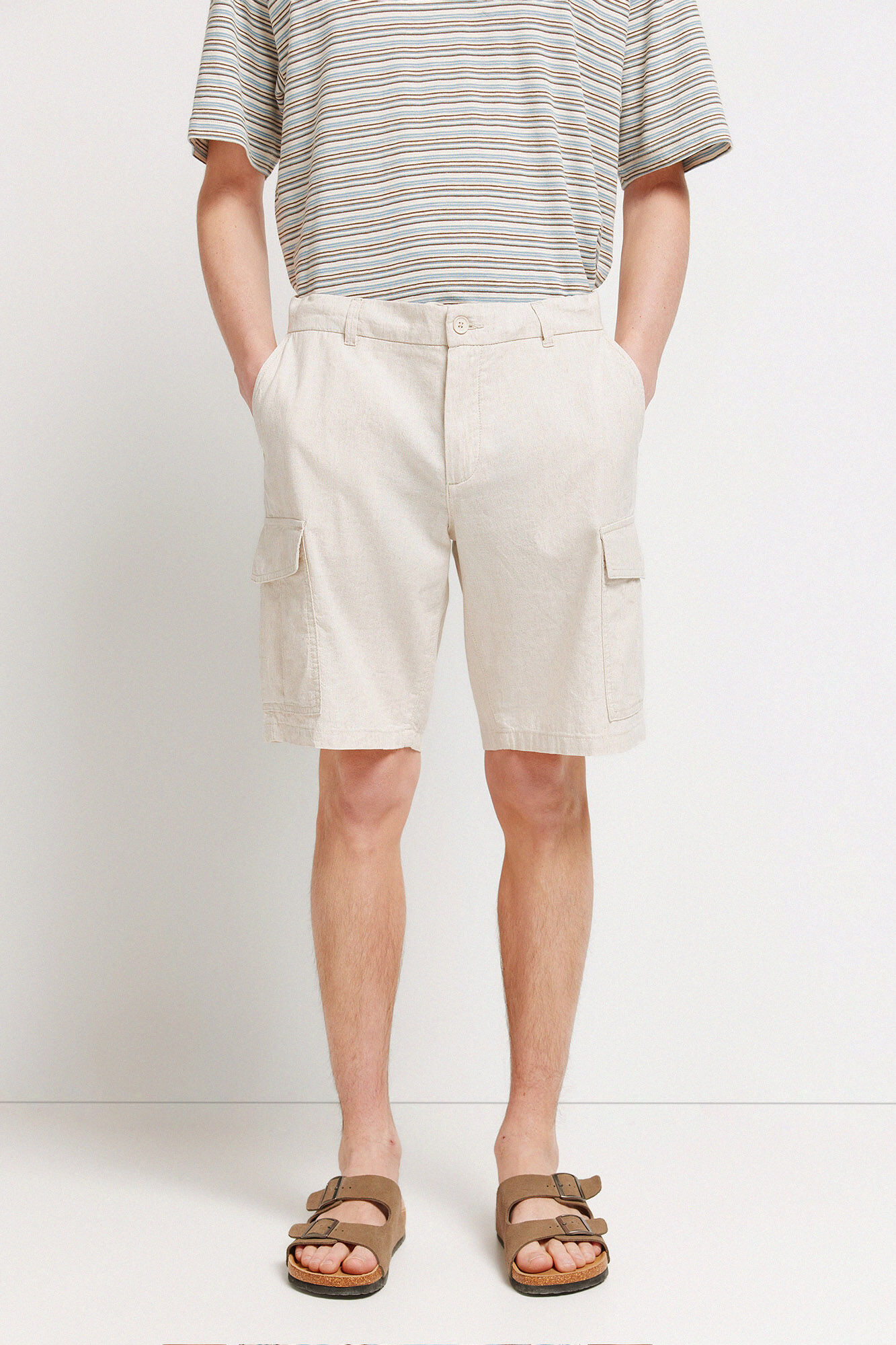 Springfield Bermuda lino carto comfort fit