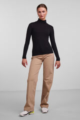 Pieces Top canelado  preto