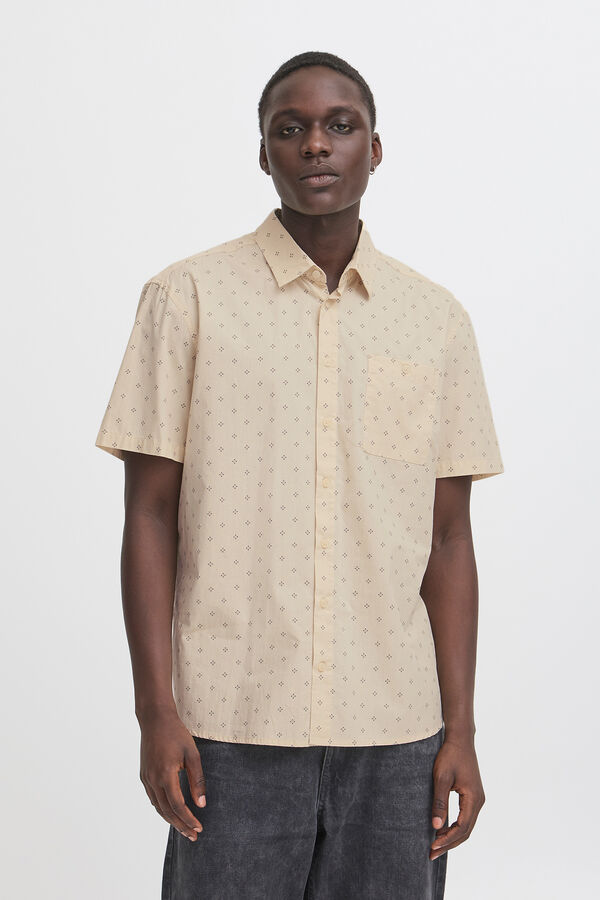 Blend Camisa de manga curta Bhaustin  bege