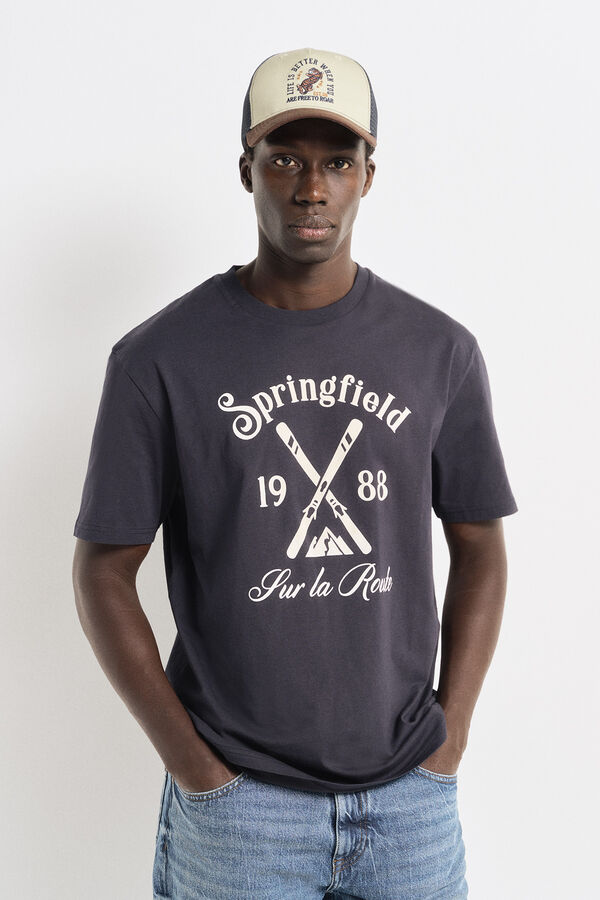 T-shirt Springfield sur la route | Ofertas em t-shirts de homem | Fifty ...