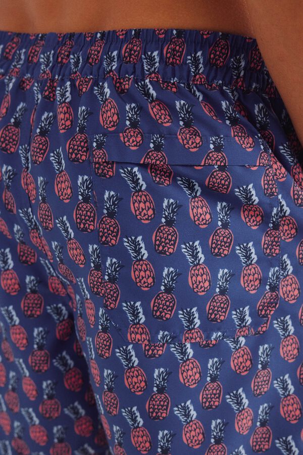 Springfield Ba&ntilde;ador estampado pi&ntilde;as azul