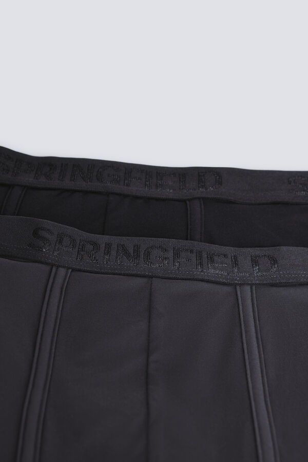 Springfield Pack de 2 boxers em microfibra preto