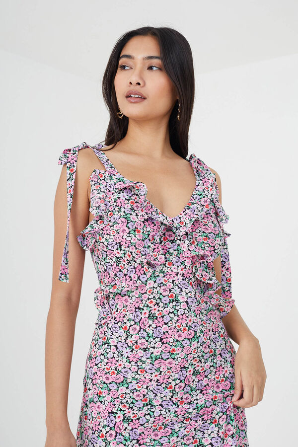 Brave Soul Vestido de flores con tirantes rosa